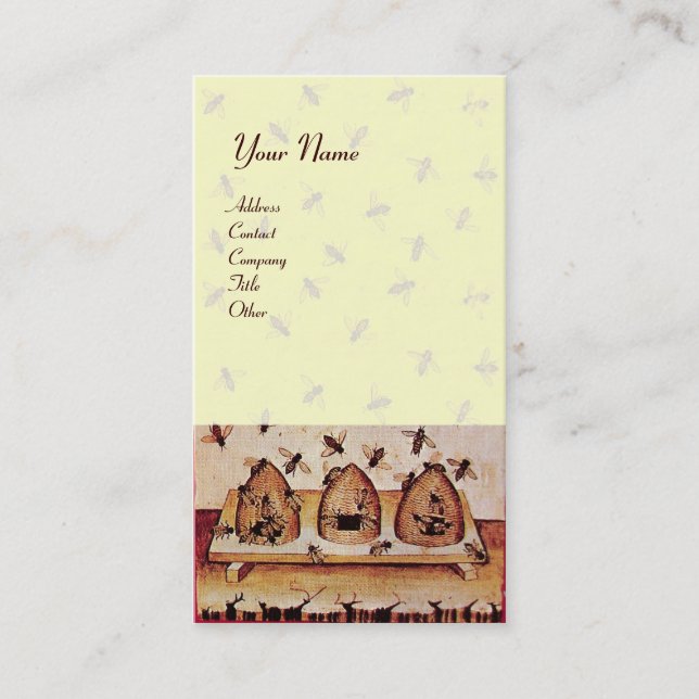 CARTÃO DE VISITA ABELHA DE MEL, APOSTA (Frente)