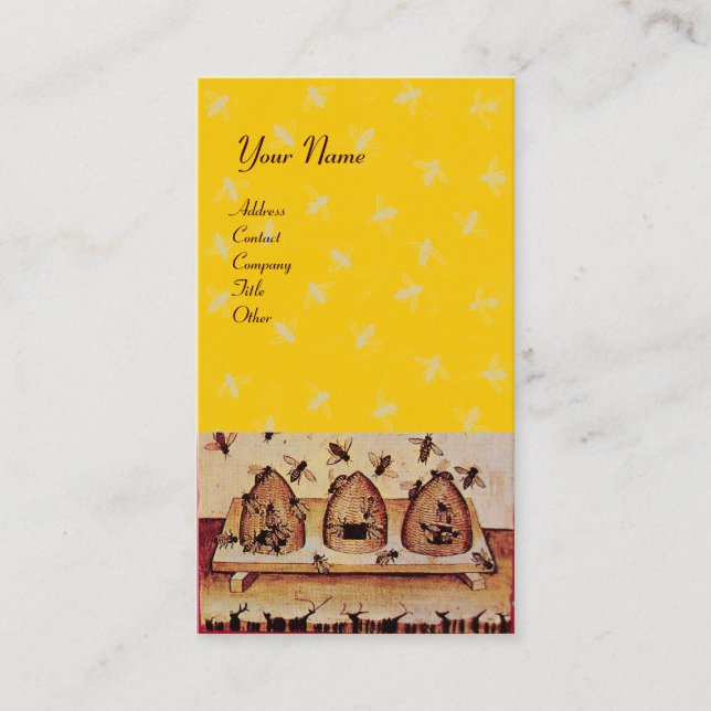 CARTÃO DE VISITA ABELHA DE MEL, APOSTA (Frente)