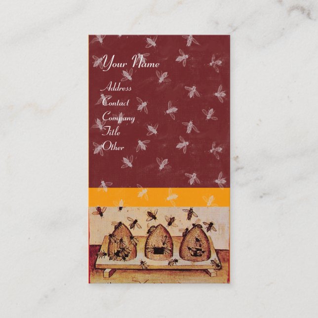 CARTÃO DE VISITA ABELHA DE MEL, APOSTA (Frente)