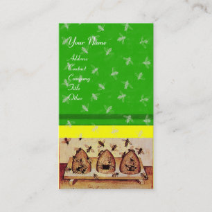 Cartão De Visita ABELHA DE MEL, APOSTA, verde