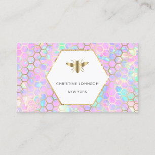 Cartão De Visita abelha hexágona