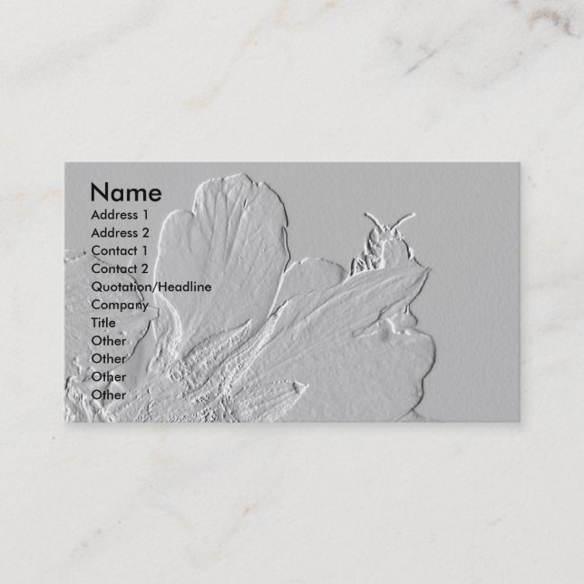 Cartão De Visita Abelha no design das pétalas da flor (Frente)