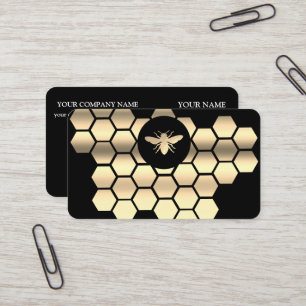 Cartão De Visita Abelhas Abelhas Abelhas Abeparentes de Mel Vintage