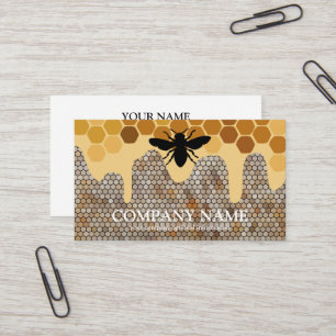 Cartão De Visita Abelhas Abelhas Abelhas Abeparentes de Mel Vintage