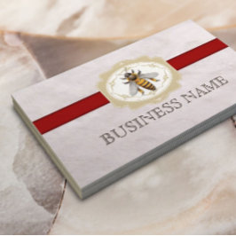 Cartão De Visita Abelhas, apicultura Real, textura de pele vermelha