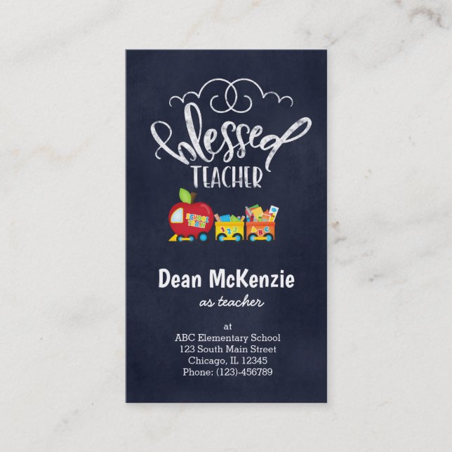 Cartão De Visita Abençoado professor (Frente)