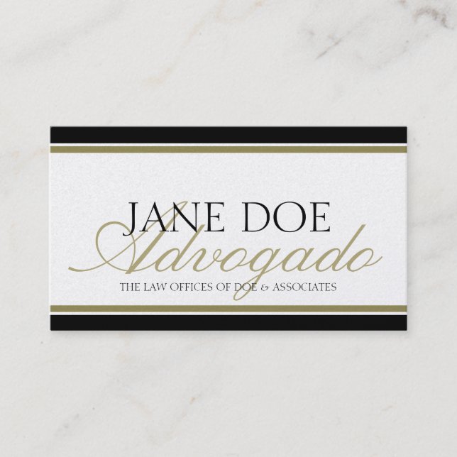 Cartão De Visita Abogado Advogado (Frente)