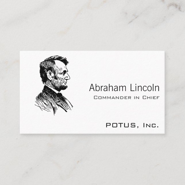 Cartão De Visita Abraham Lincoln (Frente)