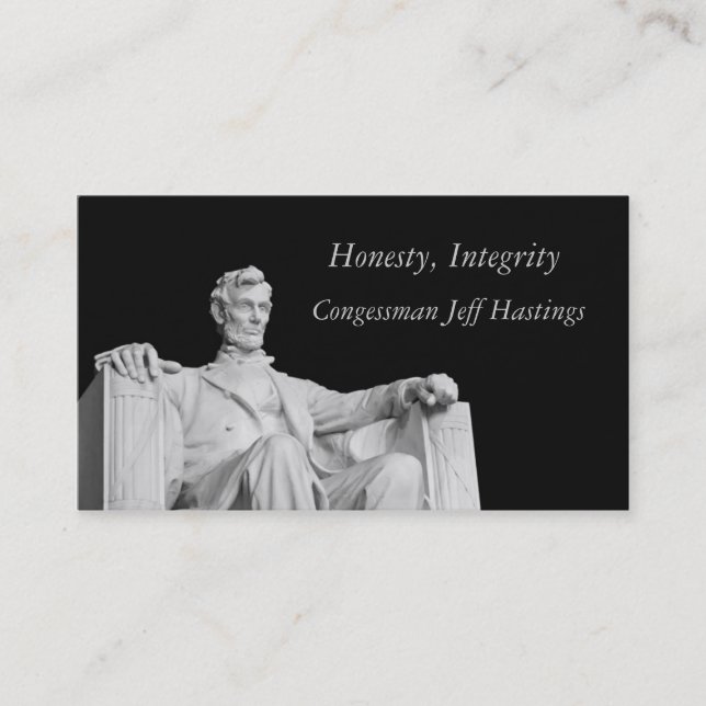 Cartão De Visita Abraham Lincoln (Frente)