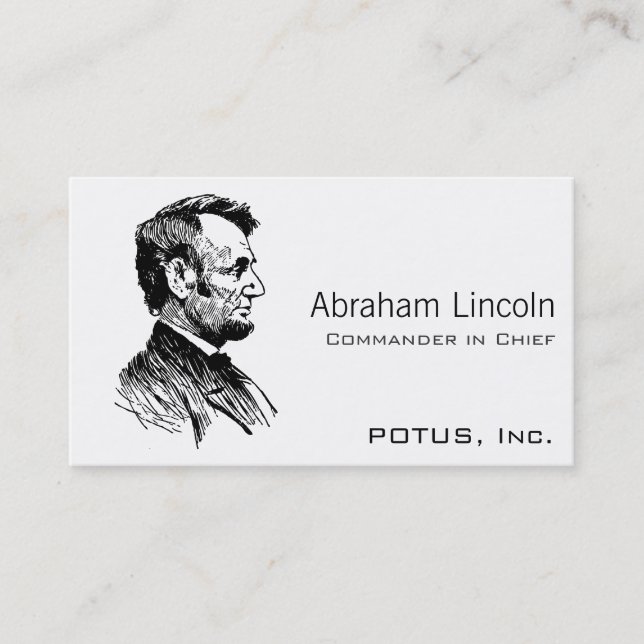 Cartão De Visita Abraham Lincoln (Frente)