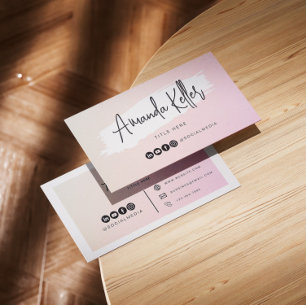 Cartão De Visita Abstenção de Negócios Minimalísticos de Aquarela