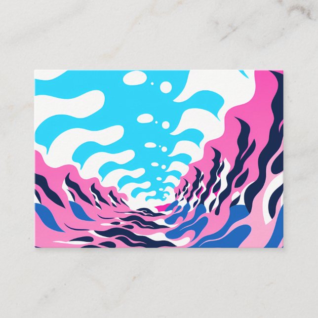Cartão De Visita Abstract Dream Wave – Vibrant Surreal Flow (Frente)