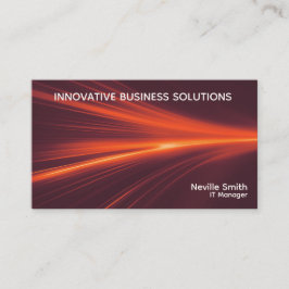 Cartão De Visita Abstract Fire Light Tech Business Computer 