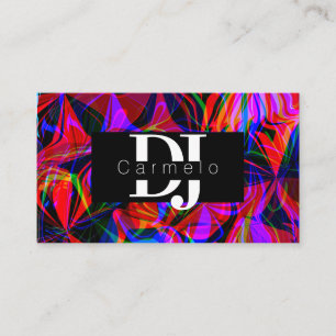 Cartão De Visita Abstrato Acid DJ Music Producer Night Club