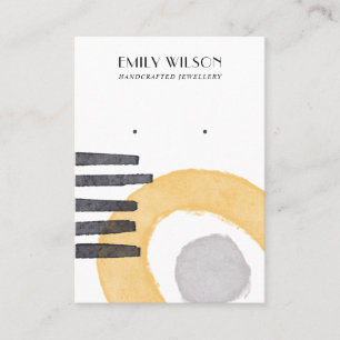 CARTÃO DE VISITA ABSTRATO AMARELO FORMAS DE EXIBIÇÃO DE EXIBIÇÃ