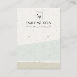 CARTÃO DE VISITA ABSTRATO AQUA CERAMIC WAVES COM O LOGOTIPO DE EXIB