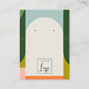 Cartão De Visita Abstrato Arch Retro Colorir Logotipo Colorido