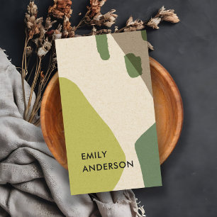 CARTÃO DE VISITA ABSTRATO ARTÍSTICO RUSTICO MODERNO DA RAÇA VERDE