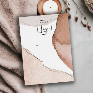 Cartão De Visita Abstrato Azul-Cor-de-água, Cor-de-água, cor-de-ros