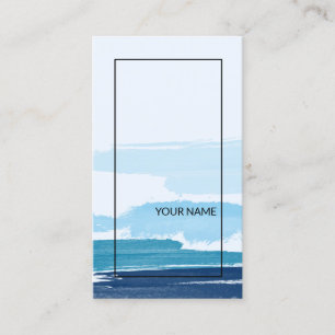 Cartão De Visita Abstrato azul moderno Schwarze Linien