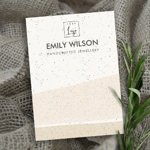 CARTÃO DE VISITA ABSTRATO BLUSH CERAMIC WAVES EARRING DISPLAY LOGO