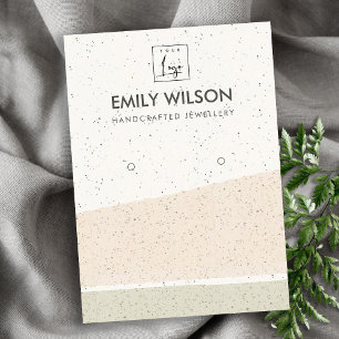 CARTÃO DE VISITA ABSTRATO BLUSH CERAMIC WAVES EARRING DISPLAY LOGO