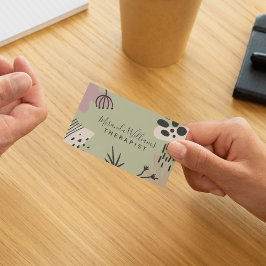 Cartão De Visita Abstrato boêmico de tranquilo