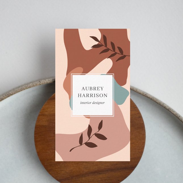 Cartão De Visita Abstrato Botânica moderna (Criador carregado)