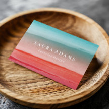 Abstrato Brushstrokes Turquesa Vermelha