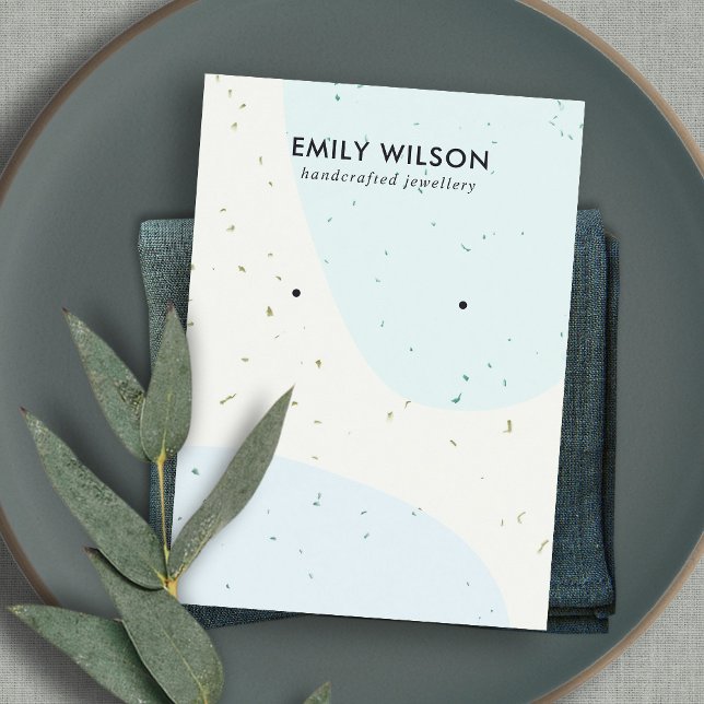 CARTÃO DE VISITA ABSTRATO CERAMIC BLUE WAVE STUD EARRPLAY (Criador carregado)