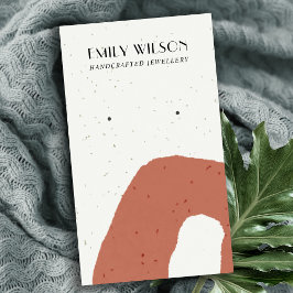 CARTÃO DE VISITA ABSTRATO CERAMIC BLUSH PEACH STUD DISPLAY