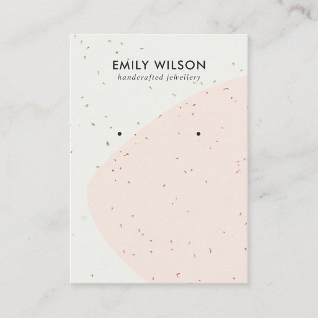 CARTÃO DE VISITA ABSTRATO CERAMIC BLUSH WAVE STUD EARRPLAY (Frente)