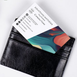 Cartão De Visita Abstrato Colorida Moderno I