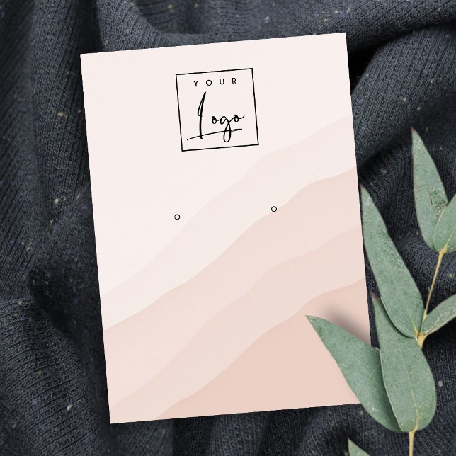 Cartão De Visita Abstrato cor-de-rosa pincelada Stud Wave Earration (Criador carregado)