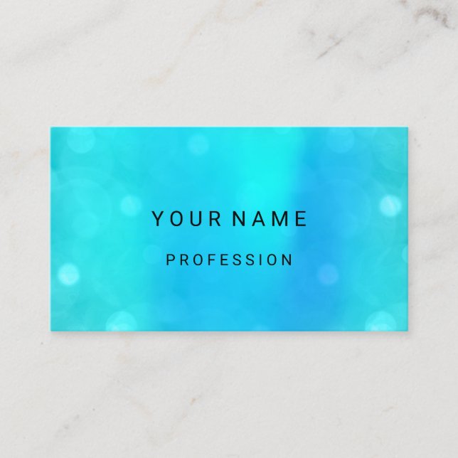 Cartão De Visita Abstrato de Abstrato mínimo de seda azul (Frente)