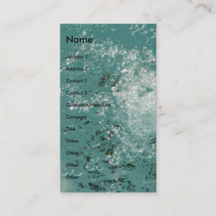 Cartão De Visita Abstrato de água de abertura