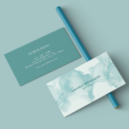 Cartão De Visita Abstrato de aquarela moderna