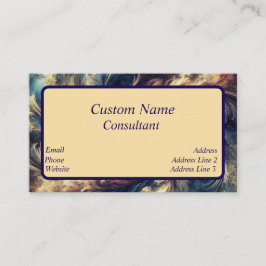 Cartão De Visita Abstrato de Arte do Consultor