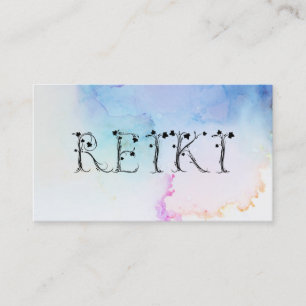 Cartão De Visita *~* Abstrato de Calmante Pastel REIKI Ivy