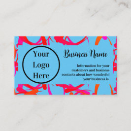 Cartão De Visita Abstrato de Coloração Exclusiva Personalizada