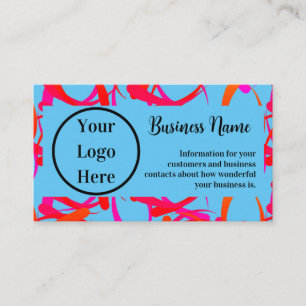 Cartão De Visita Abstrato de Coloração Exclusiva Personalizada