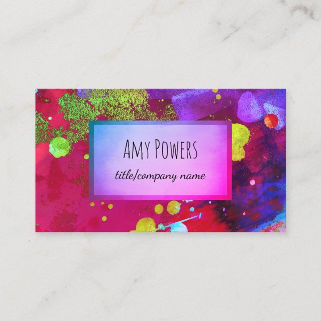 Cartão De Visita abstrato de dois lados personalizado (Frente)