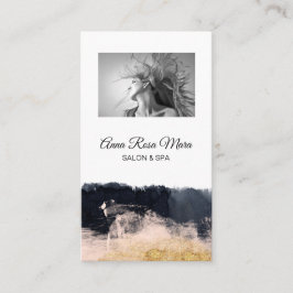 Cartão De Visita *~* Abstrato de Logotipo Fotográfico Dourado, Bici