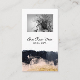 Cartão De Visita *~* Abstrato de Logotipo Fotográfico Dourado, Bici