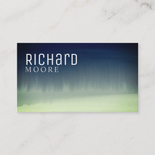Cartão De Visita abstrato de marinho azul- e torquesa (Frente)