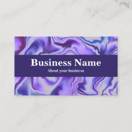 Cartão De Visita Abstrato de mármore azul e roxo