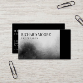 Cartão De Visita Abstrato de Paisagem Branca e Negra Elegante Moder