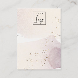 Cartão De Visita Abstrato Dourado Exibição de Colar de Banda do Log