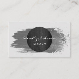 Cartão De Visita Abstrato Elegante de Cor Negra Moderna, Legal