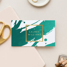 Abstrato Emerald Green Brushstrokes